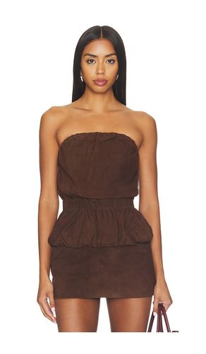 LAMMLEDER-SUEDE-BANDEAU-TOP MIT RÜSCHEN in . Größe L. Also in S, XS - AEXAE - Modalova