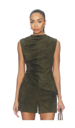 Lamb Leather Suede Ruched Top in . Taglia S. Also in M, L - AEXAE - Modalova