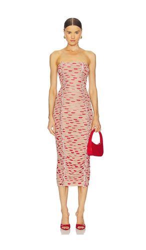 Yori Midi Dress in Beige,Red. - size M (also in XXL) - AFRM - Modalova