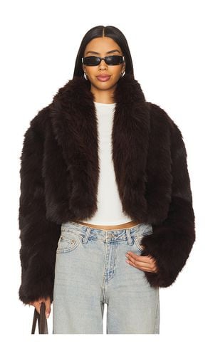 Stephanie Barrel Crop Faux Fur Jacket in Brown. - size XL (also in XXL) - AFRM - Modalova