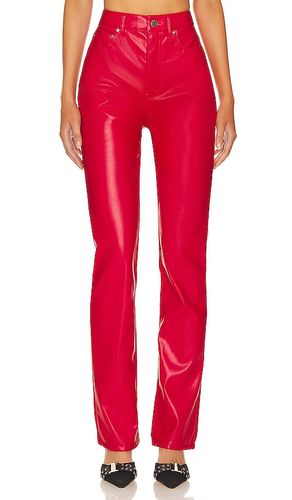 Faux Leather Heston Straight Leg Pants in Red. - size 26 (also in 27, 28, 29) - AFRM - Modalova