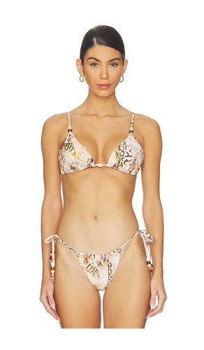 Capri Beaded Bikini Top in Beige,Orange. - size L (also in M, S, XS) - AFRM - Modalova