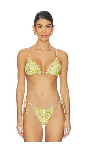 Capri Beaded Bikini Top in Yellow. - size L (also in M, S, XS) - AFRM - Modalova
