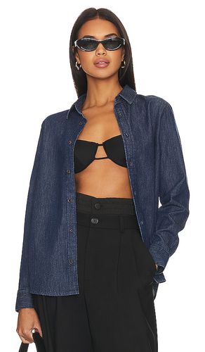 X Emrata Elena Button Up Shirt in Blue. - size L (also in S, XL) - AG Jeans - Modalova