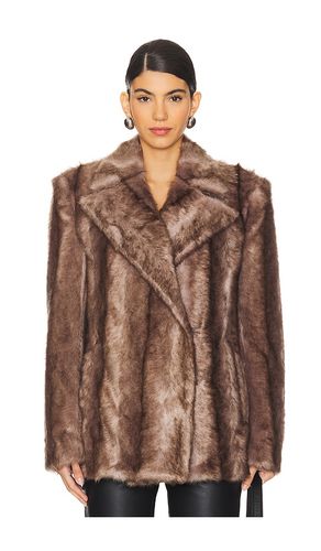 Agostino Faux Fur Jacket in Brown. - size L (also in M, S, XS) - AKNVAS - Modalova