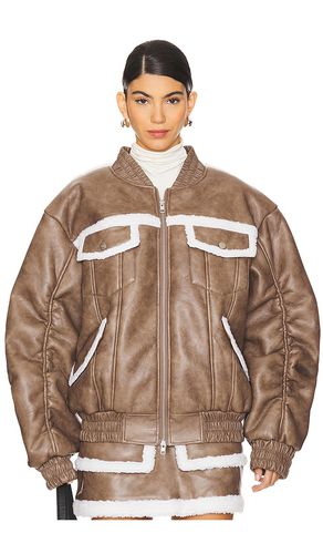 AKNVAS Thea Sherpa Bomber in Brown - AKNVAS - Modalova