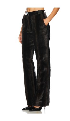 Barberini Faux Fur Pant in Black. - size 2 (also in 4, 6) - AKNVAS - Modalova