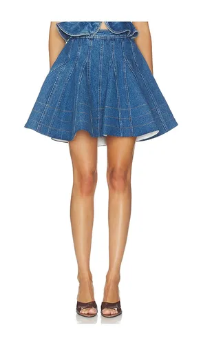 Kalle Godet Denim Skirt in Blue. - size 0 (also in 2, 6) - AKNVAS - Modalova