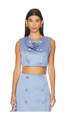 Edie Dutchess Satin Top in Blue. - size 0 (also in 10, 4, 6, 8) - AKNVAS - Modalova