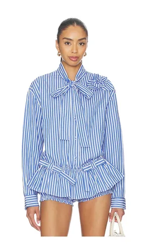 Flor Poplin Deep Stripe Shirt With One Rose in . Size L. Also in XS - AKNVAS - Modalova