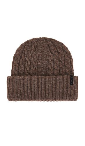 Cable Knit Beanie in Taupe - Autumn Headwear - Modalova