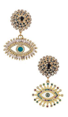 Pendiente eye en color oro metálico talla all en - Metallic Gold. Talla all - Anton Heunis - Modalova
