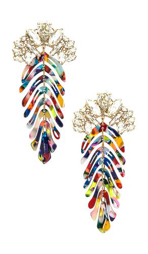 Crystal Leaf Chandelier Earrings in - Anton Heunis - Modalova