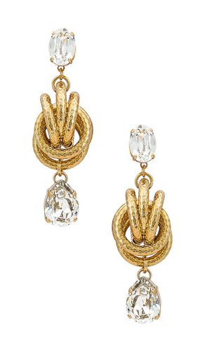 Crystal knot earrings in color metallic size all in - Metallic . Size all - Anton Heunis - Modalova