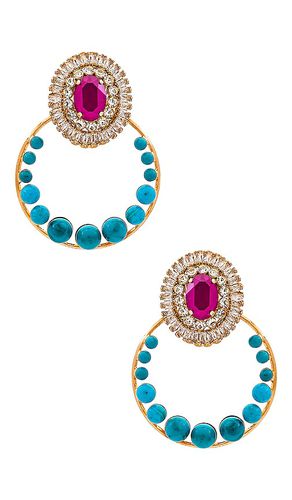 Gem cluster hoop earrings in color metallic size all in & - Metallic . Size all - Anton Heunis - Modalova