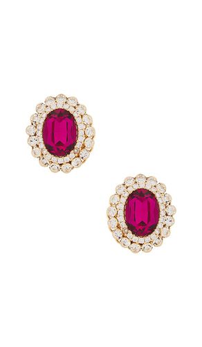 Omega clasp gem cluster earrings in color pink size all in & - Pink. Size all - Anton Heunis - Modalova