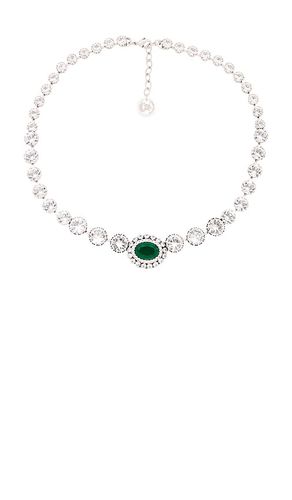 Short crystal chain with oval cluster in color green size all in & - Green. Size all - Anton Heunis - Modalova