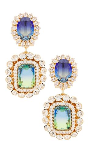 Stud with clip oval & cluster pendant in color blue size all in & - Blue. Size all - Anton Heunis - Modalova