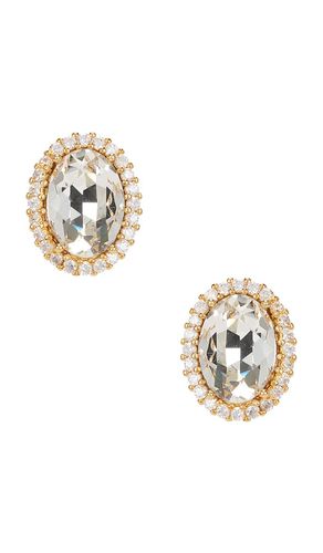 Omega clasp oval stud earrings in color metallic size all - Anton Heunis - Modalova