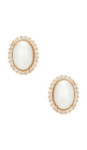 Omega clasp oval stud in color metallic size all - Anton Heunis - Modalova