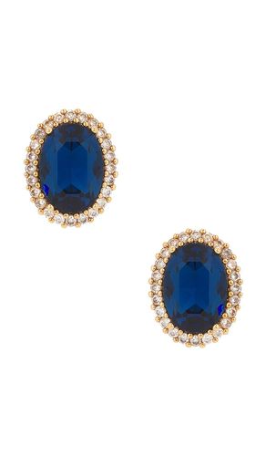 Omega clasp oval stud in color blue size all - Anton Heunis - Modalova