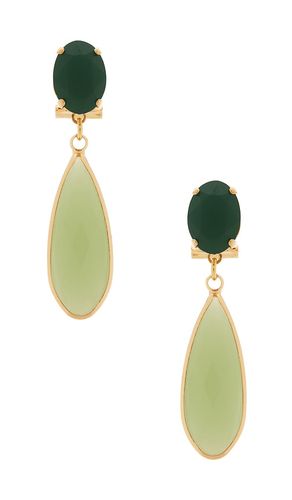 Drop earrings in color green size all - Anton Heunis - Modalova