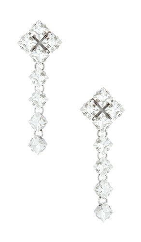 Omega clasp cascade pixel earrings in color metallic size all - Anton Heunis - Modalova
