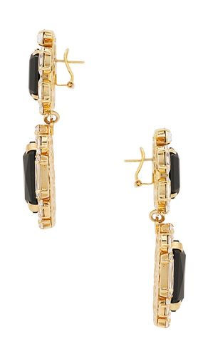 Pendientes largos omega en color negro talla all - Anton Heunis - Modalova