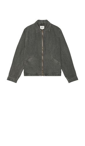 Zed Zip Cotton Twill Jacket in Charcoal. - size L (also in M, S, XL/1X) - Asher - Modalova