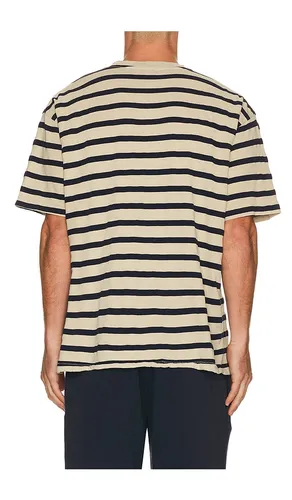 Enzo Striped Tee in Cream. - size L (also in M, S, XL/1X) - Asher - Modalova