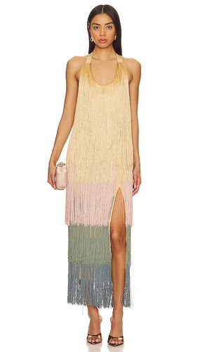 Neme Fringe Midi Dress in Tan. - size XL/1X (also in XS) - Andrea Iyamah - Modalova