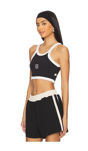 Monogram cropped tank in color black size L (also in XL) - Araminta James - Modalova