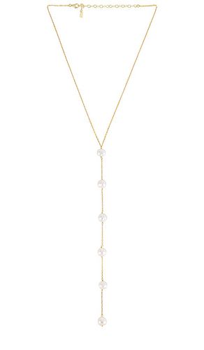 Multi Pearl Lariat Necklace in - By Adina Eden - Modalova