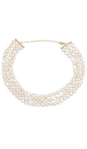 Gargantilla pearl triple strand en color blanco talla all en - White. Talla all - By Adina Eden - Modalova