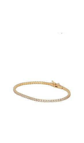 Pulsera de tenis fina clásica en color oro metálico talla all en - Metallic Gold. Talla all - By Adina Eden - Modalova