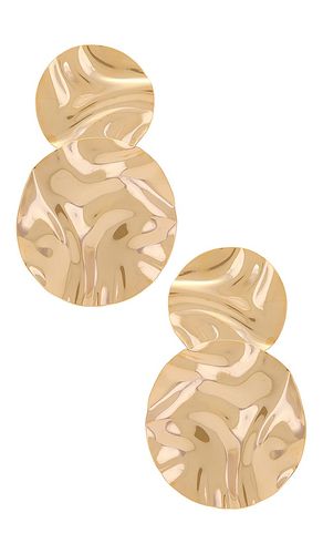 Pendiente de disco doble fluid en color oro metálico talla all en - Metallic Gold. Talla all - By Adina Eden - Modalova