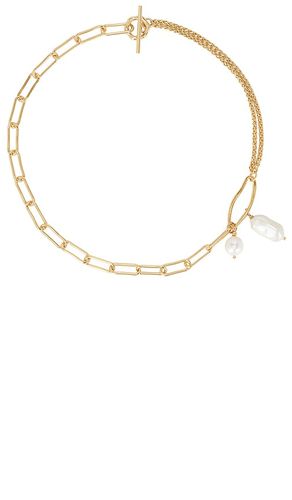Collar de palanca pearl and chain en color oro metálico talla all en - Metallic Gold. Talla all - By Adina Eden - Modalova