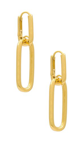 Pendientes drop link en color oro metálico talla all en - Metallic Gold. Talla all - By Adina Eden - Modalova