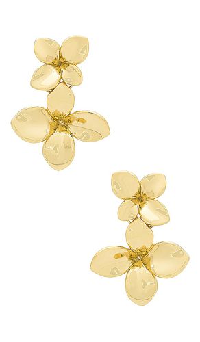 OHRRING DOUBLE FLOWER DROP STUD in - By Adina Eden - Modalova