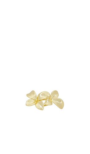 Anillo double flower claw en color oro metálico talla all en - Metallic Gold. Talla all - By Adina Eden - Modalova