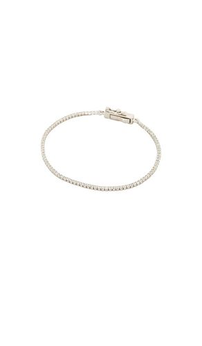 Classic Thin Tennis Bracelet in Metallic - By Adina Eden - Modalova