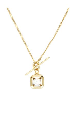 Square Solitaire Stone Toggle Charm Necklace in - By Adina Eden - Modalova