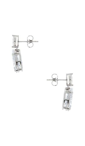 Fancy Cz Marquise X Pear Dangle Stud Earring in - By Adina Eden - Modalova