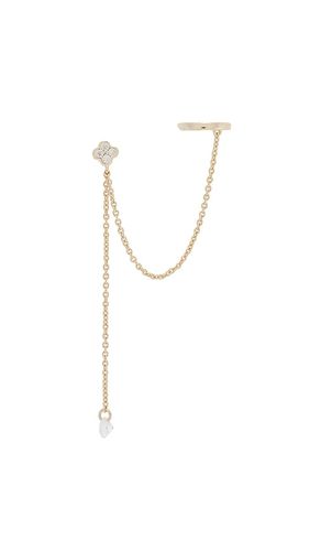Floating Chain Stud X Ear Cuff in - By Adina Eden - Modalova