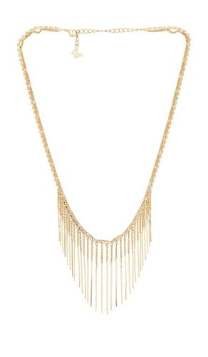 Cascading Fringe Statement Necklace in - By Adina Eden - Modalova