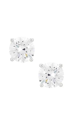 Juliette stud earring in color metallic size all - By Adina Eden - Modalova