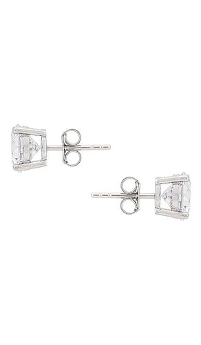 Juliette stud earring in color metallic size all - By Adina Eden - Modalova