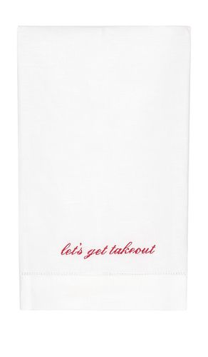 Paño de cocina ‘let’s get takeout let?s get takeout tea towel en color blanco talla all - Abbode - Modalova