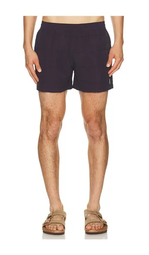 Grid Pintuck Sebastian Swim Trunk in Navy. - size M (also in L, XL/1X) - AUTO-REPLY - Modalova