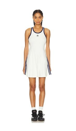 Sports Club 3 Stripe Tank Dress in Ivory. - size M (also in S, XS) - adidas Originals - Modalova